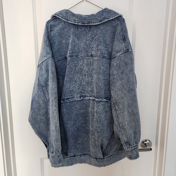 We The Free, Oversized Cotton, Smith Shirt Jacket, Size Medium - Picture 4 of 5